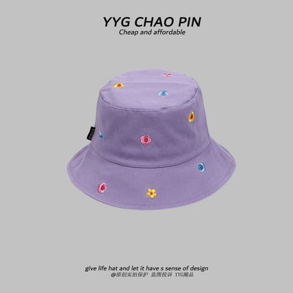 Bucket Floral Embroidered Hat
