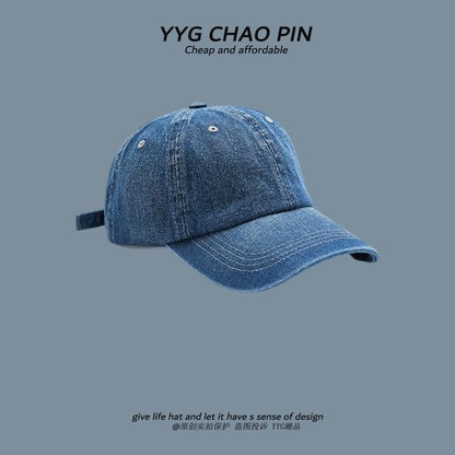 Cap Baseball Washed Denim