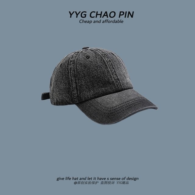 Cap Baseball Washed Denim