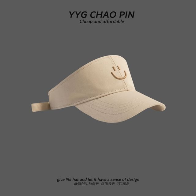 Smiley Face Sun Visor Embroidered