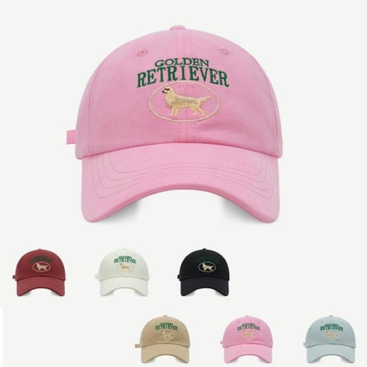 Dog Baseball Embroidered Cap