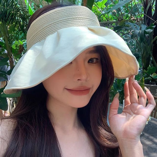 Sun Hat Straw Ruffle