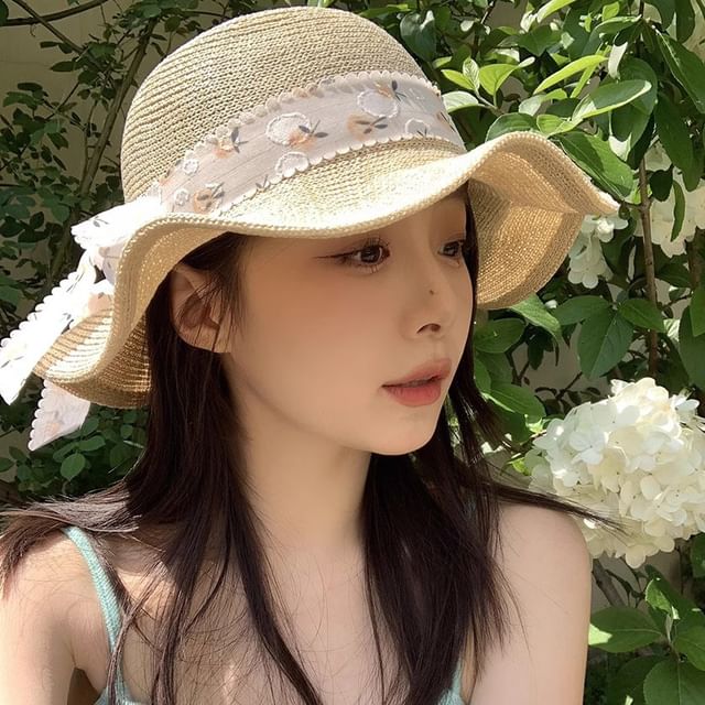 Sun Floral Straw Hat