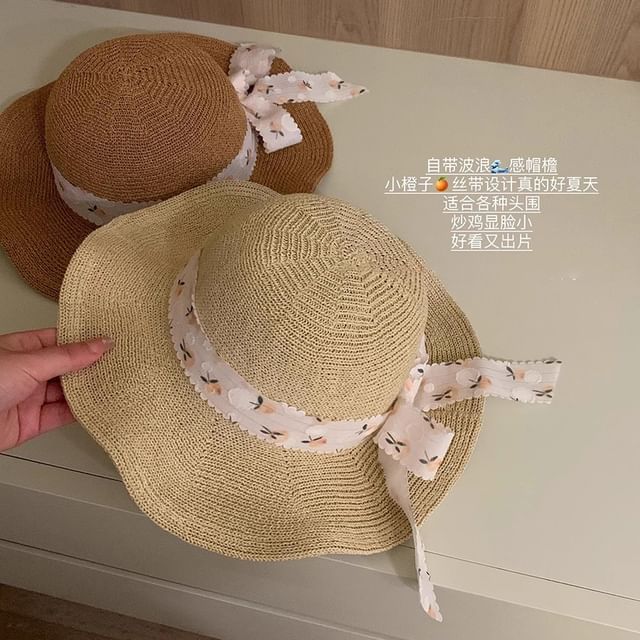 Sun Floral Straw Hat
