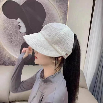 Plain Textured Top Hat Open