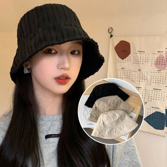 Frayed Bucket Hat Plain