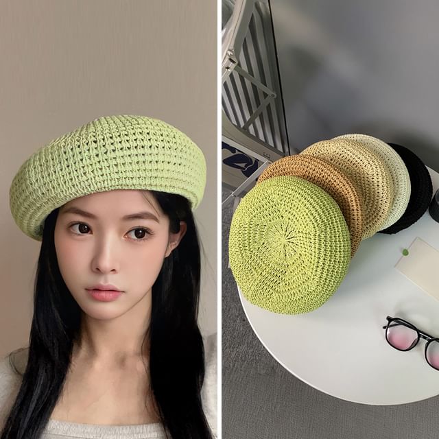 Perforated Plain Beret