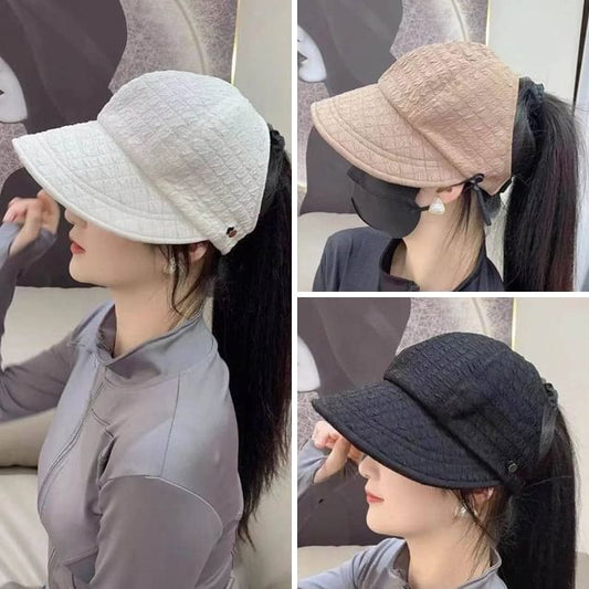 Plain Textured Top Hat Open