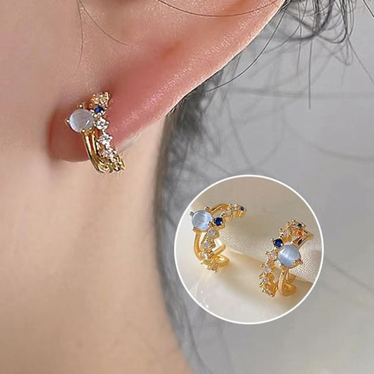 Ear Rhinestone Layered Cuff Alloy