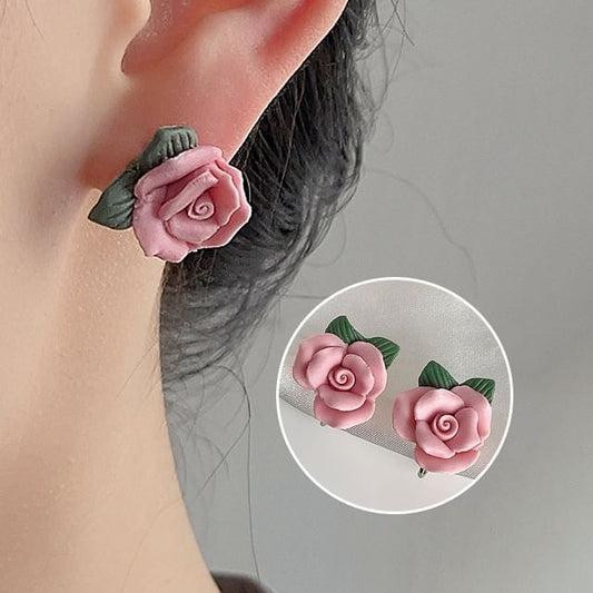Cuff Ceramic Ear Floral Alloy