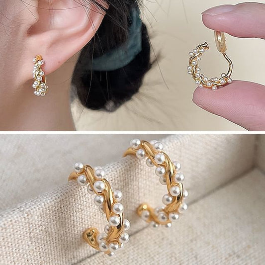Alloy Cuff Pearl Faux Ear