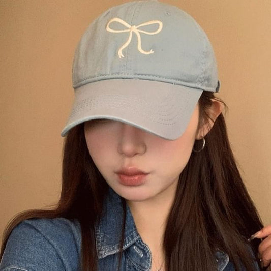 Cap Embroidered Baseball Bow