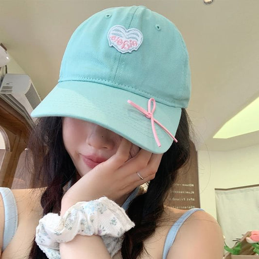 Heart Cap Applique Baseball