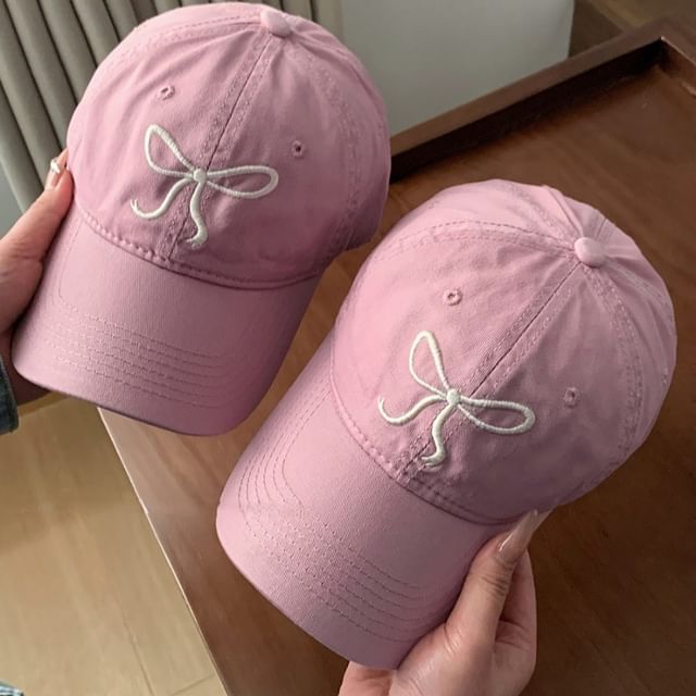 Cap Embroidered Baseball Bow