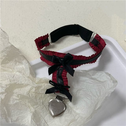 Fabric Ribbon Heart Garter