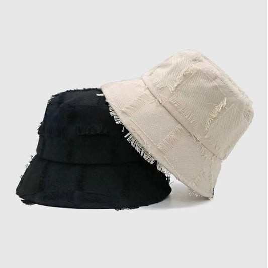 Frayed Hat Distressed Edge Bucket