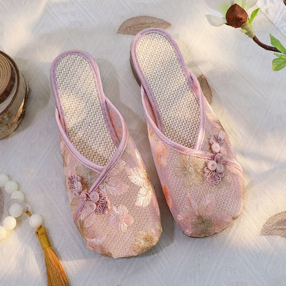 Lace Floral Mules