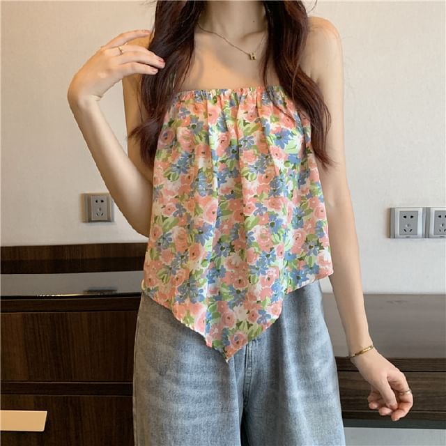 Halter Top Print Floral