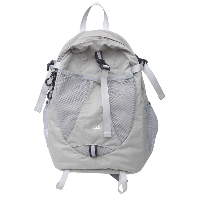 Mesh Star Panel Backpack Multi-Pocket Print