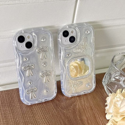 Case Phone Mirrored Floral Bow /