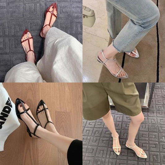 Criss Wedge Sandals Cross Ankle Strap
