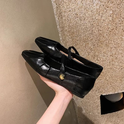 Mules Shoes Toe Square Mary Jane /