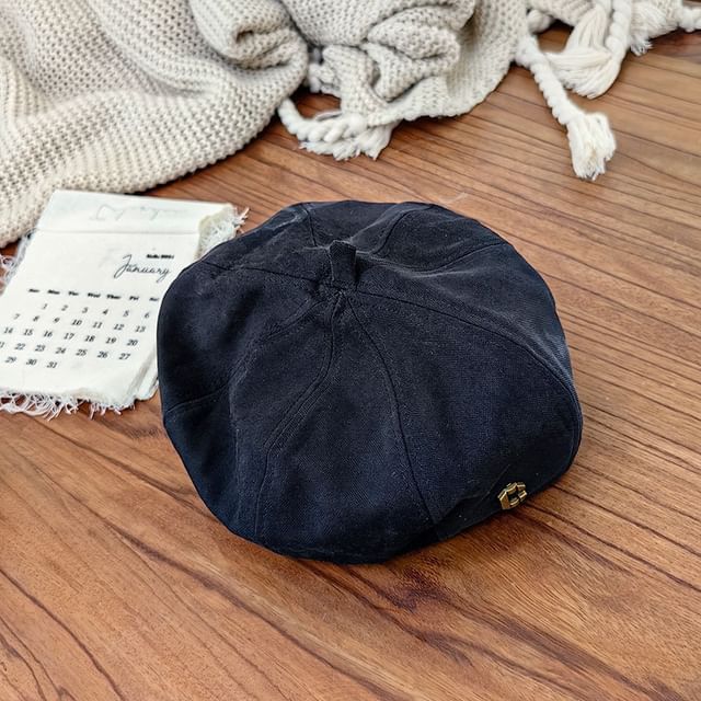 Hat Beret Metal Lettering