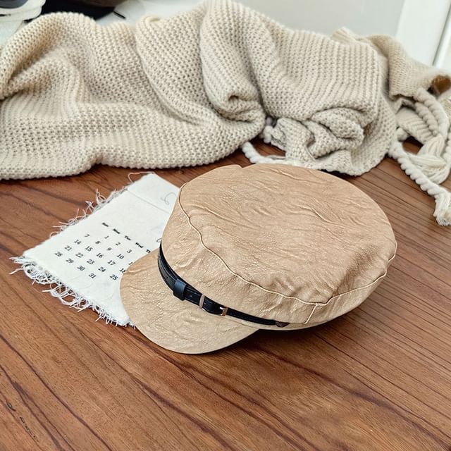 Belt Faux Cap Military Leather