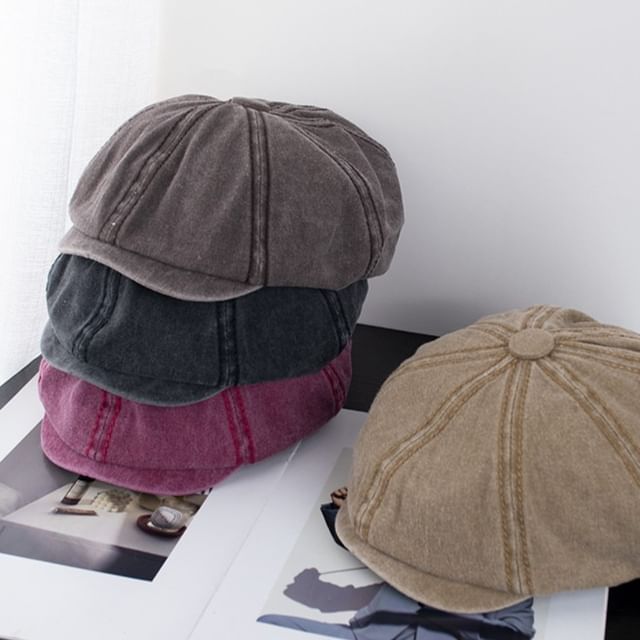 Vintage Cap Newsboy Washed Cotton