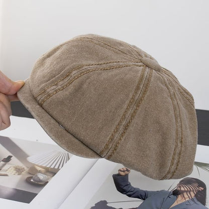 Vintage Cap Newsboy Washed Cotton