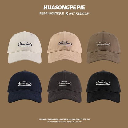 Letter Embroidered Baseball Cap