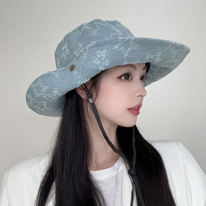 Distressed Denim Boonie Hat