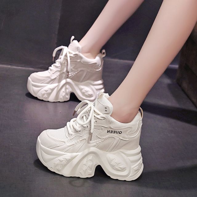 Lace Sneakers Up Platform