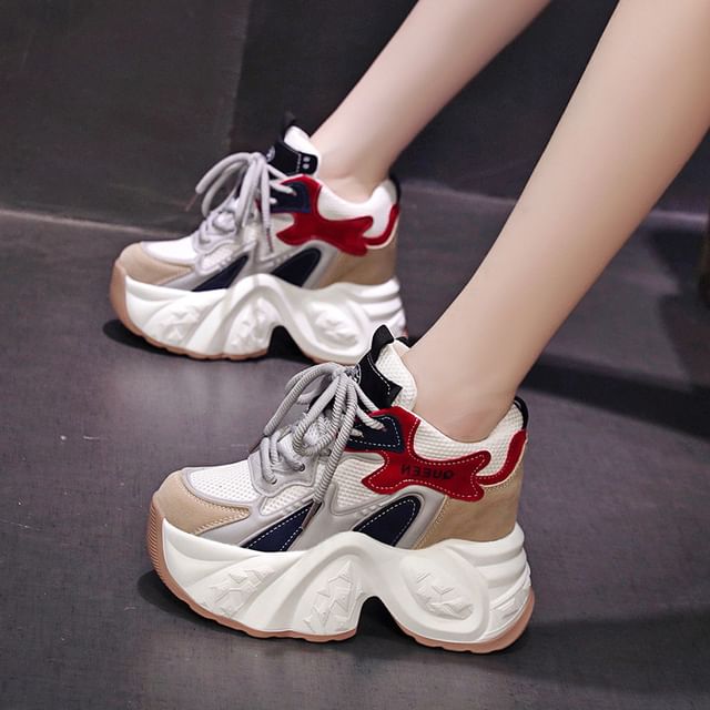 Lace Sneakers Up Platform