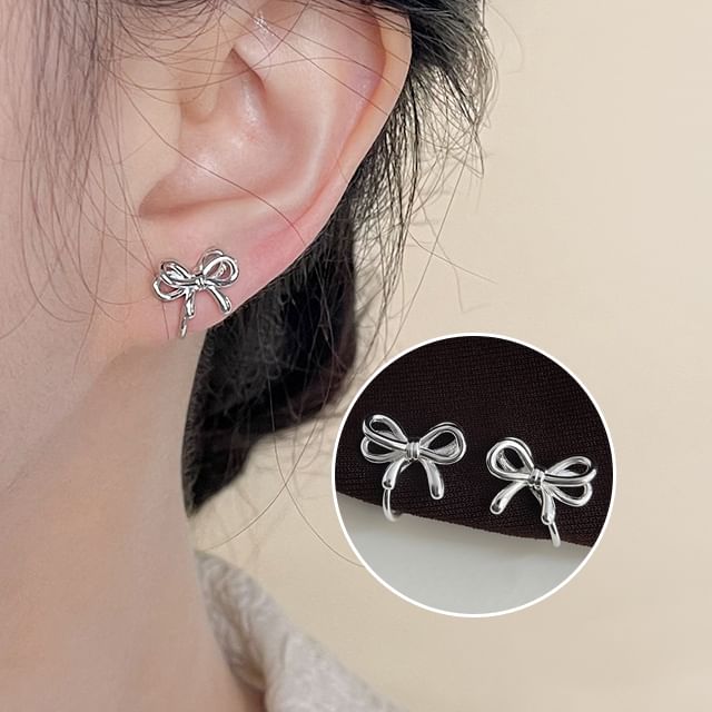 Earring Clip Bow On
