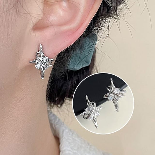 Star Clip On Rhinestone Earring