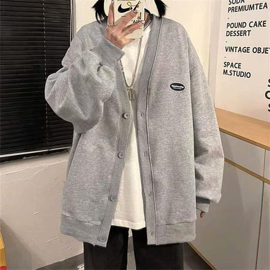 V-Neck Jacket Plain Button