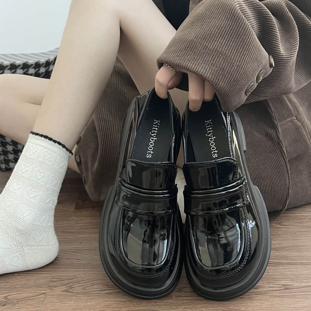 Heel Loafers Platform Chunky