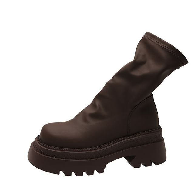 Boots Platform Sock Plain Short