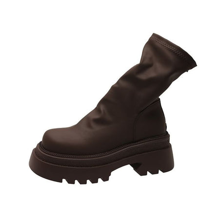 Boots Platform Sock Plain Short