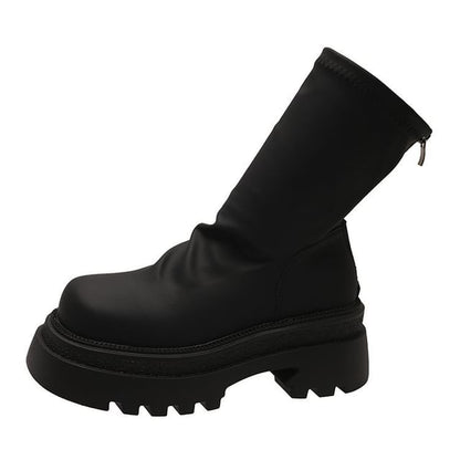 Boots Platform Sock Plain Short