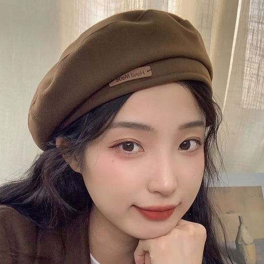 Blend Wool Plain Beret