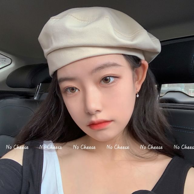 Wool Blend Applique Beret
