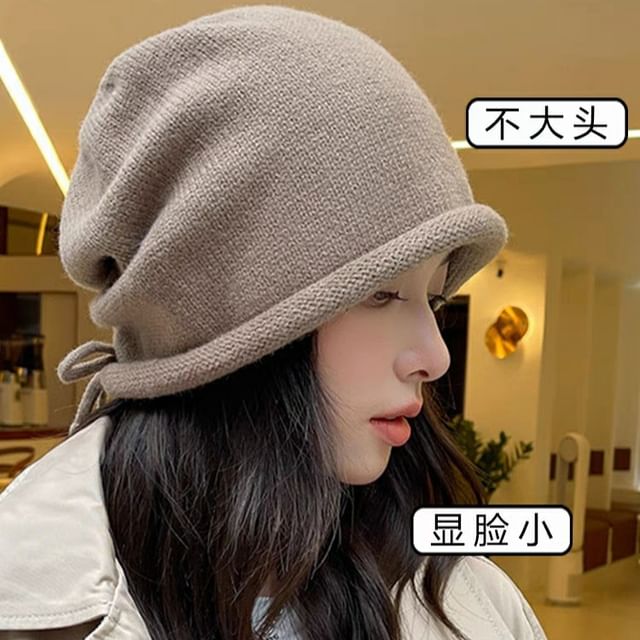 Bowknot Beanie Plain