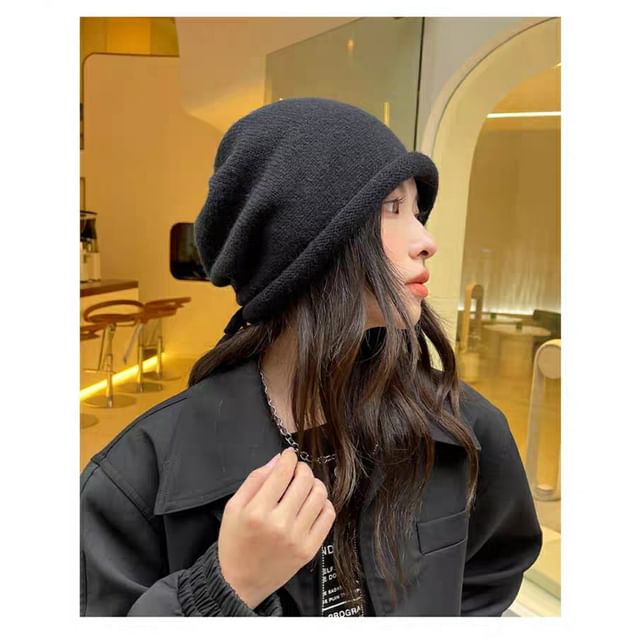 Bowknot Beanie Plain