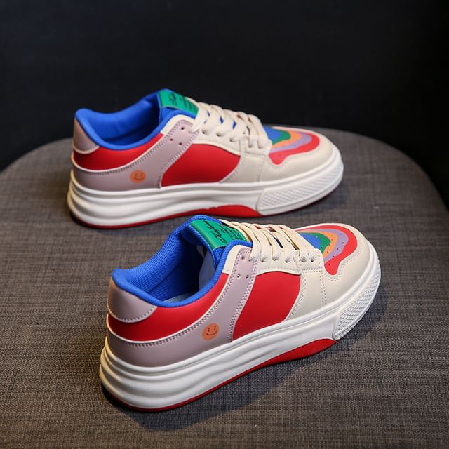 Sample Color Block Platform Sneakers
