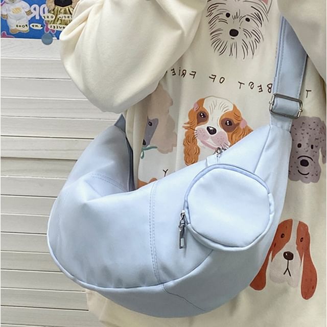 Coin Plain Pouch Purse With Zipper Crossbody