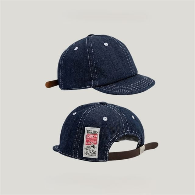 Baseball Denim Applique Cap
