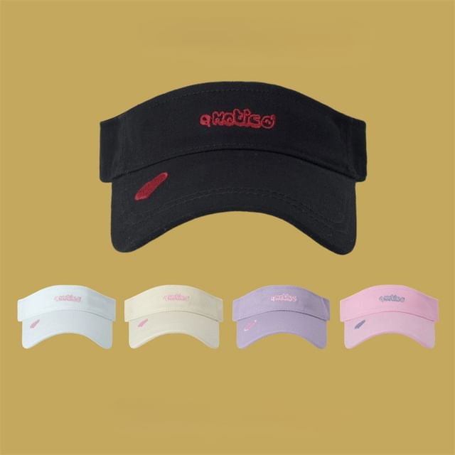 Visor Embroidered Sun Letter