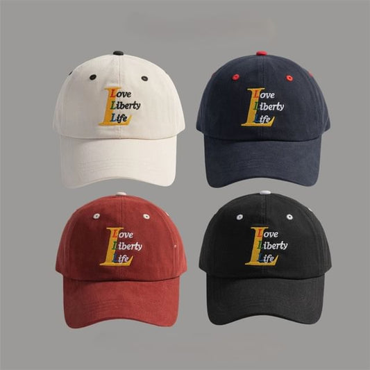 Baseball Embroidered Cap Letter